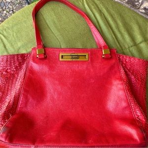 Elliot Lucca large red leather bag